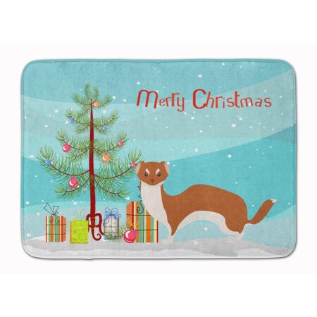 Carolines Treasures Weasel Christmas Machine Washable Memory Foam Mat BB9237RUG